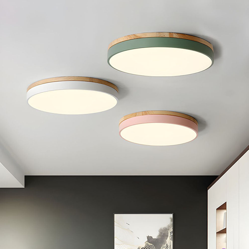 Wooden Round Ceiling Light