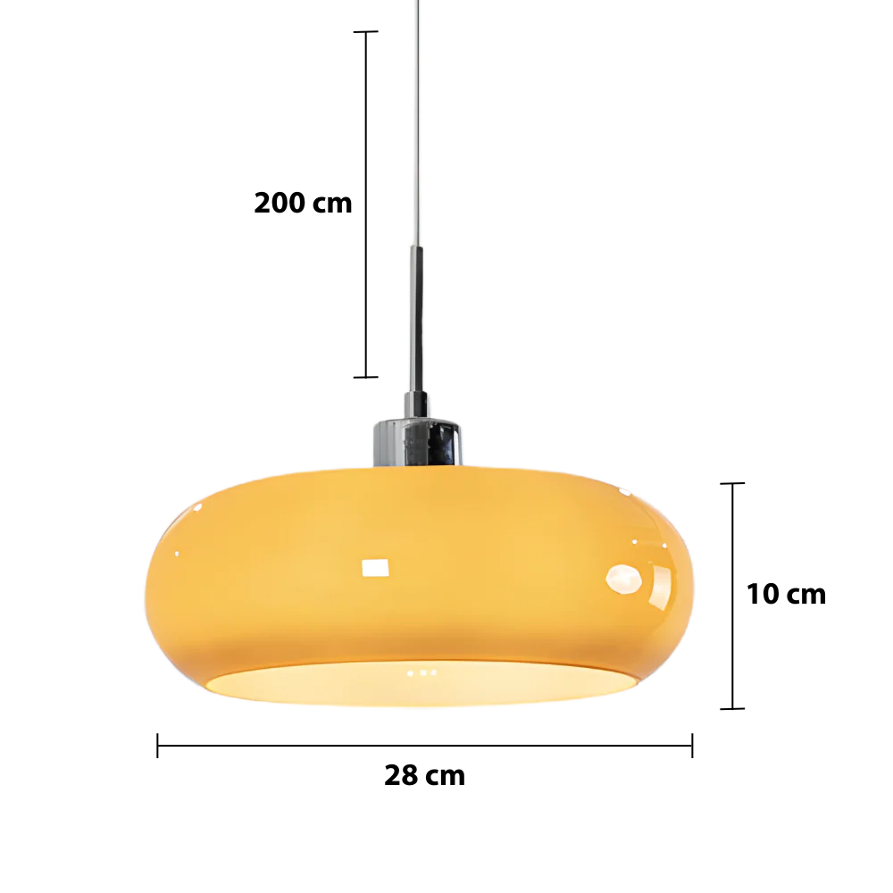 Geometric pendant lamp in Bauhaus style