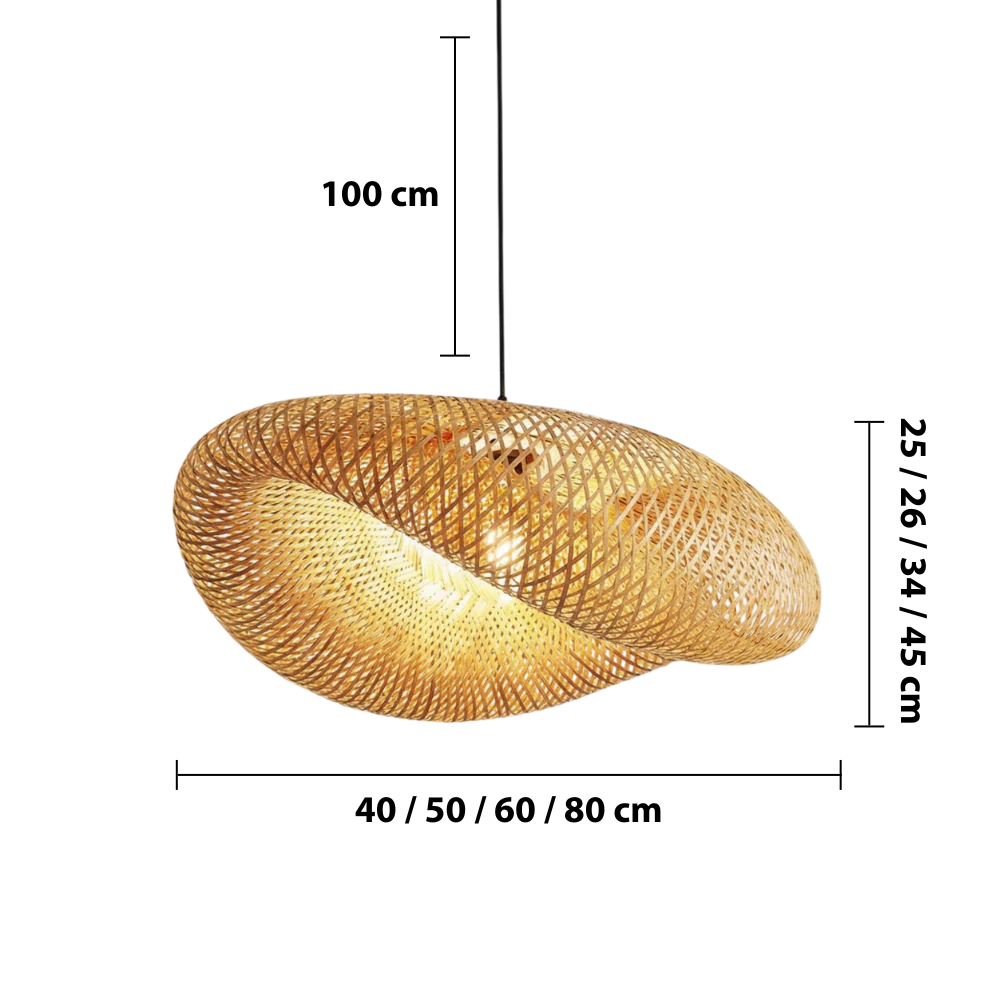 Natural bamboo pendant light design