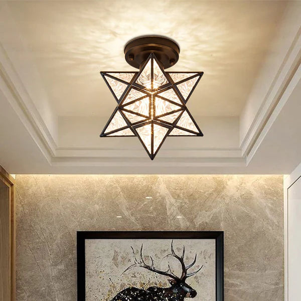 Star Design Flush Ceiling Lamp