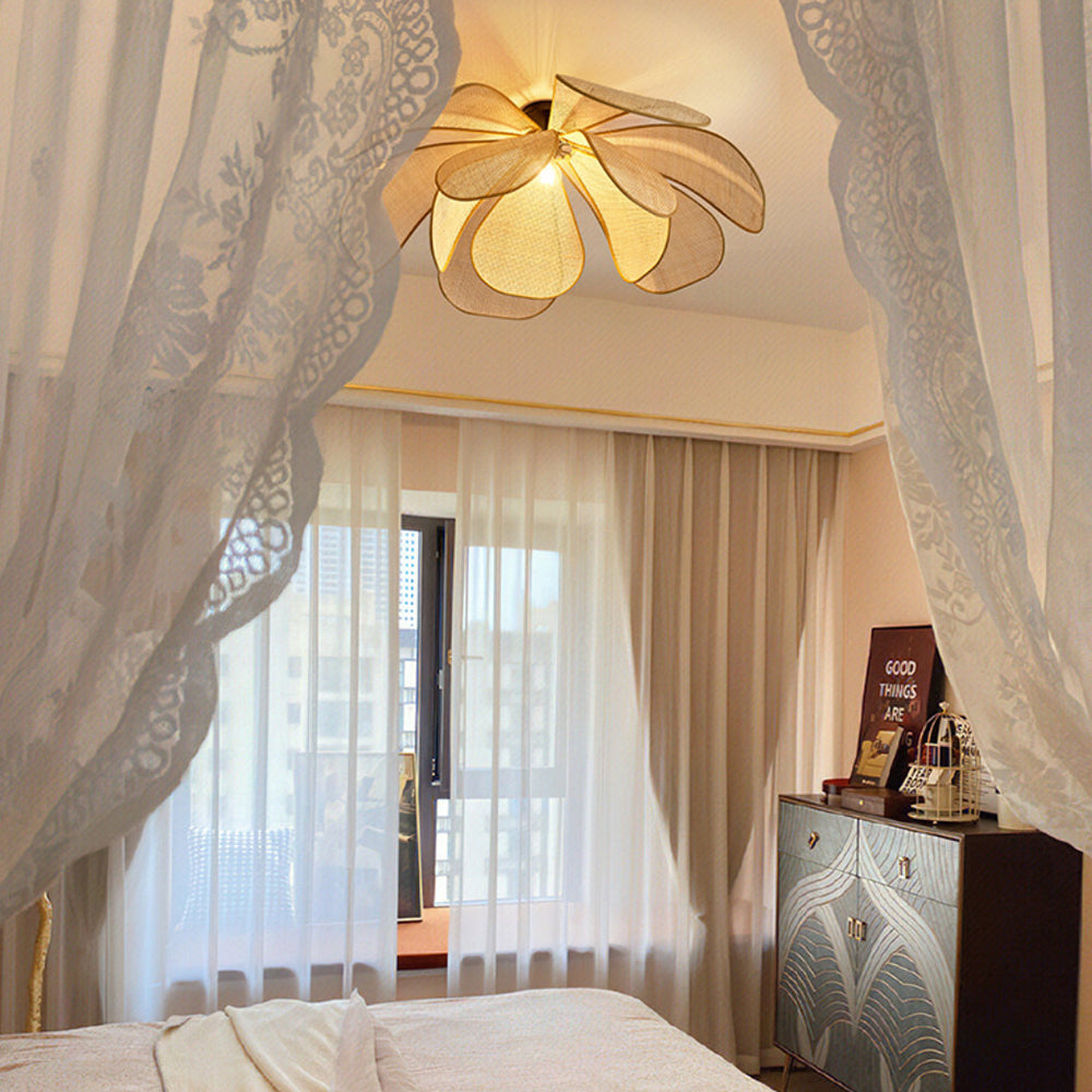 Rattan Petal Ceiling Light