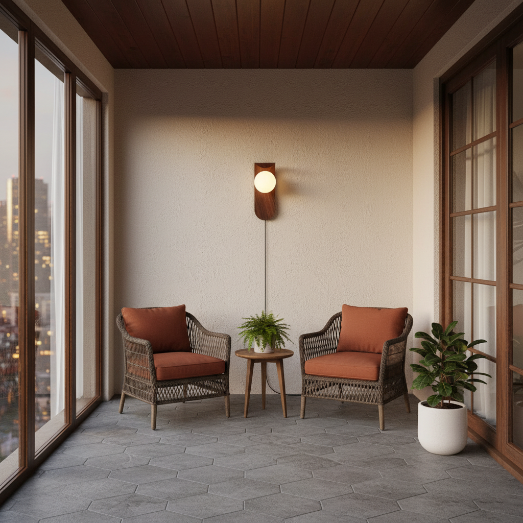 Contemporary Wood Accent Lamp