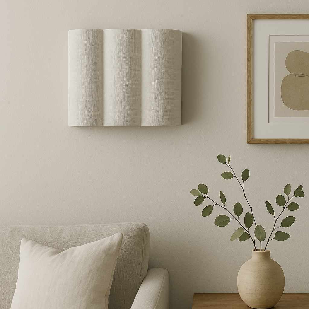 Scalloped Linen Wall Light