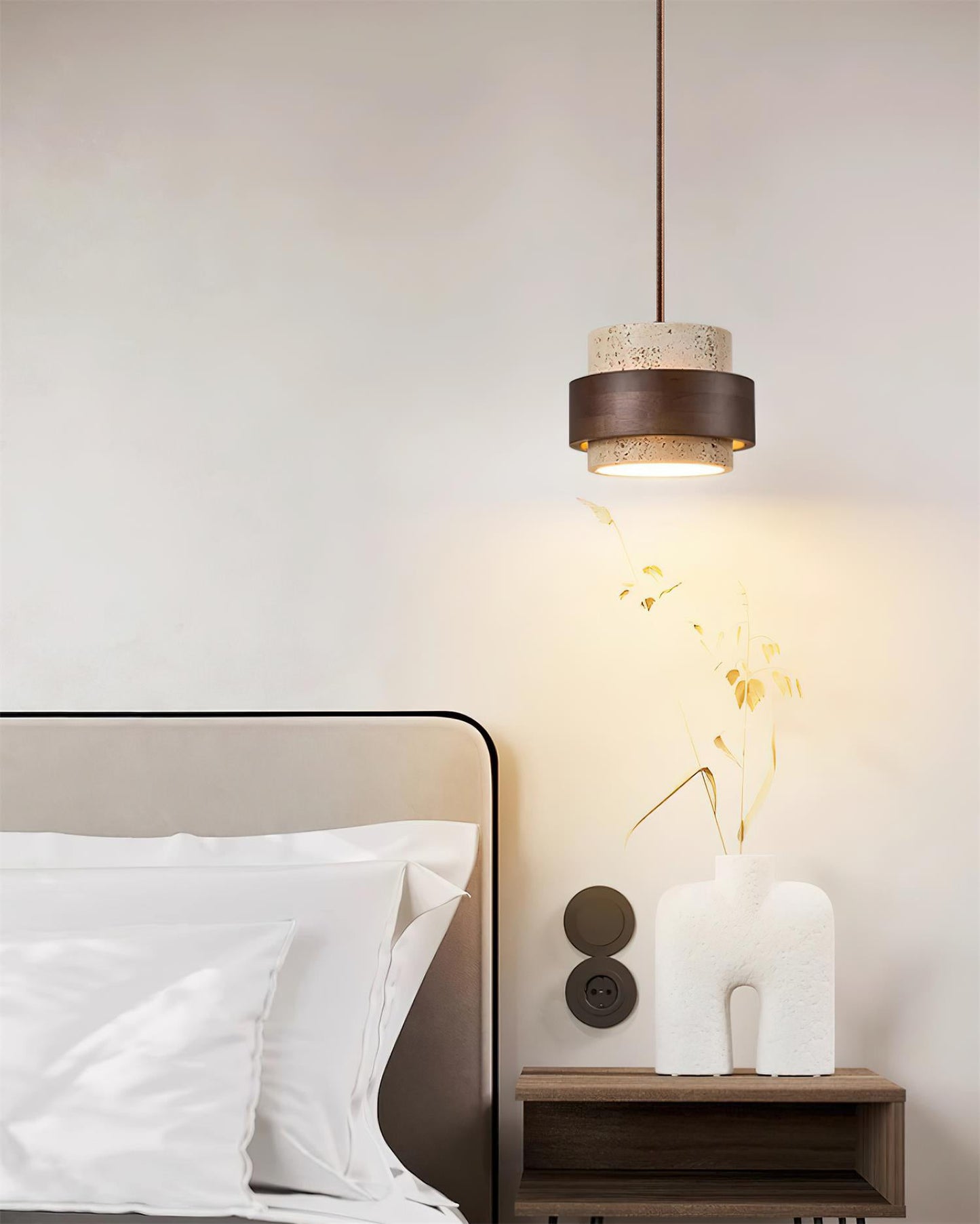 Rustic Stone Pendant Light