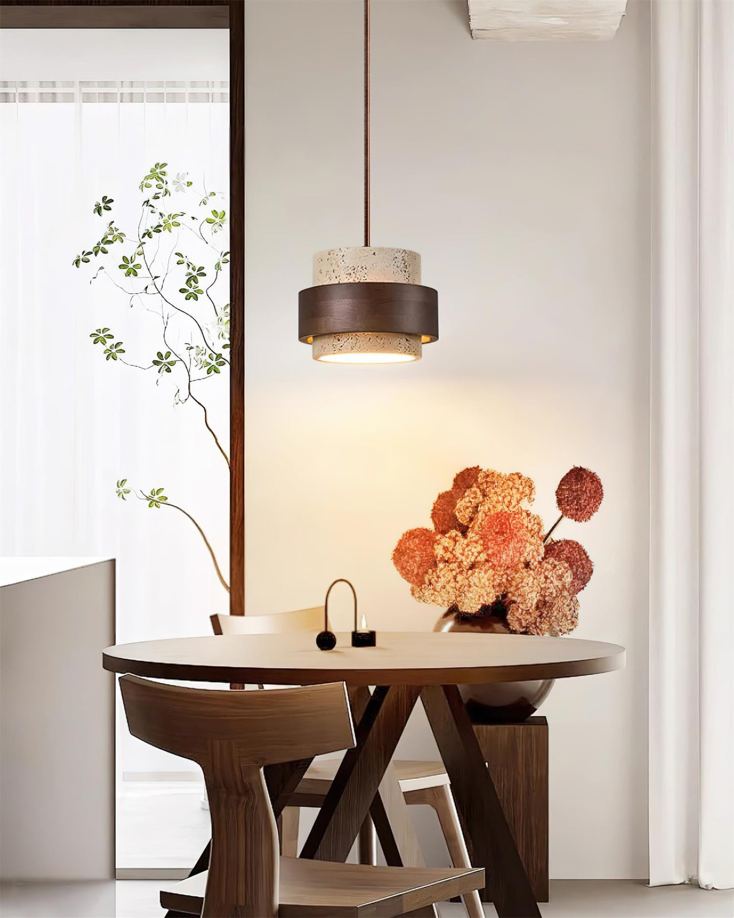 Rustic Stone Pendant Light