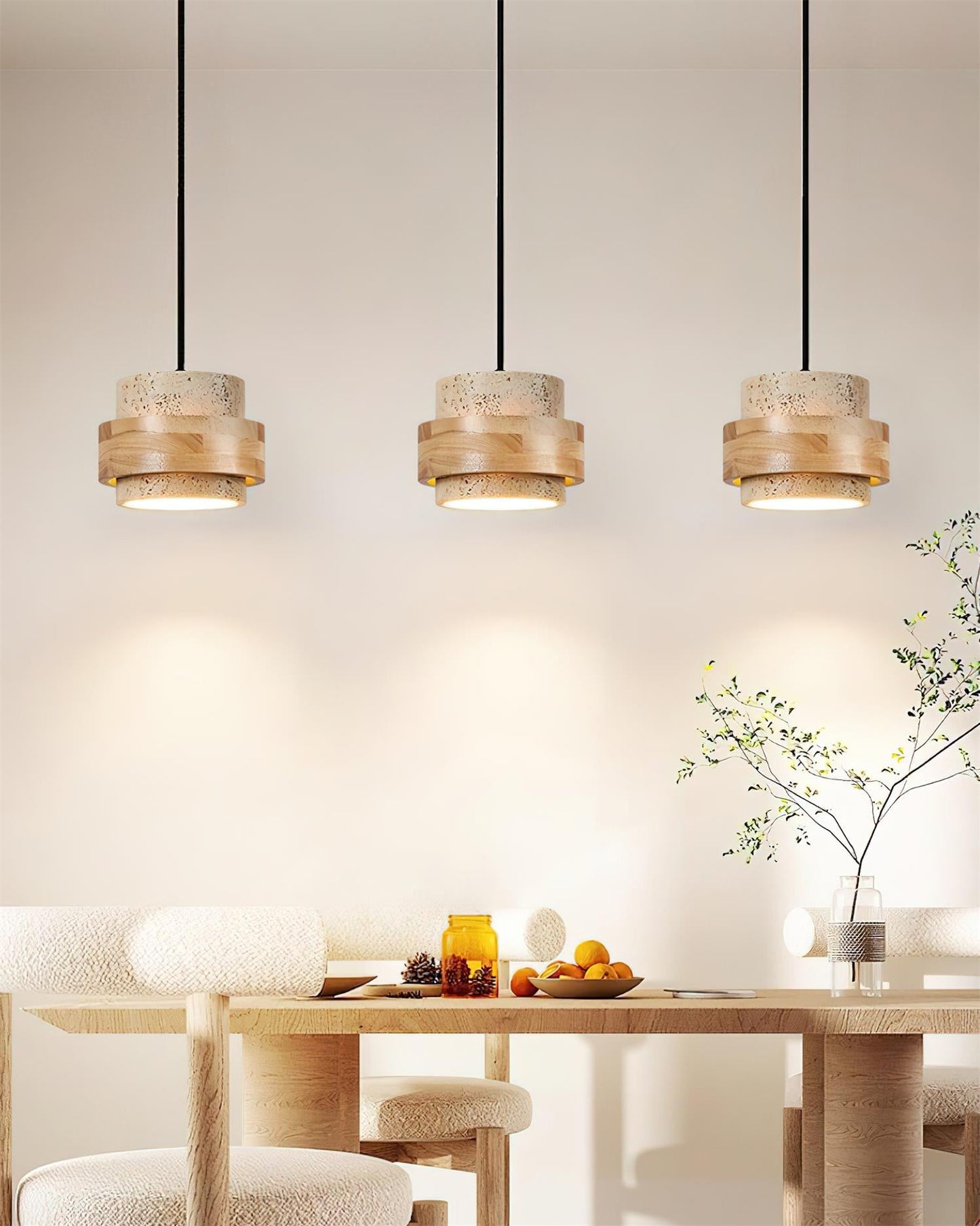 Rustic Stone Pendant Light