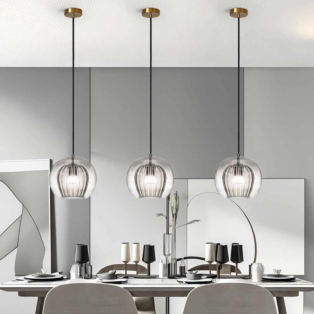Spherical Glass Pendant Light