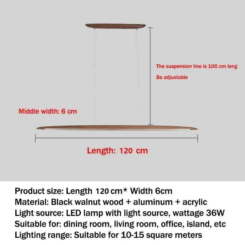 Minimalist wooden pendant light