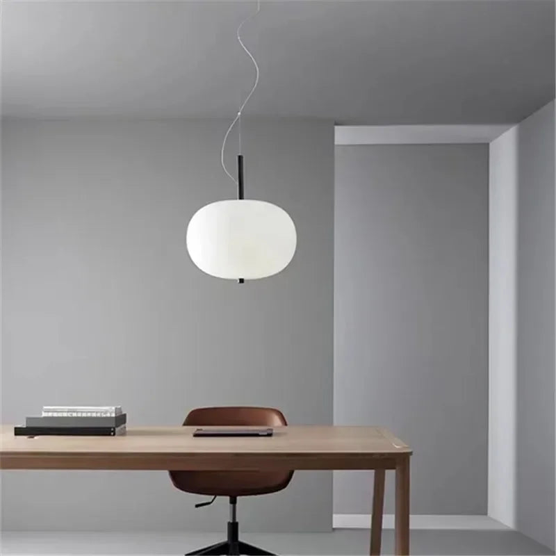 Designer glass pendant lamp