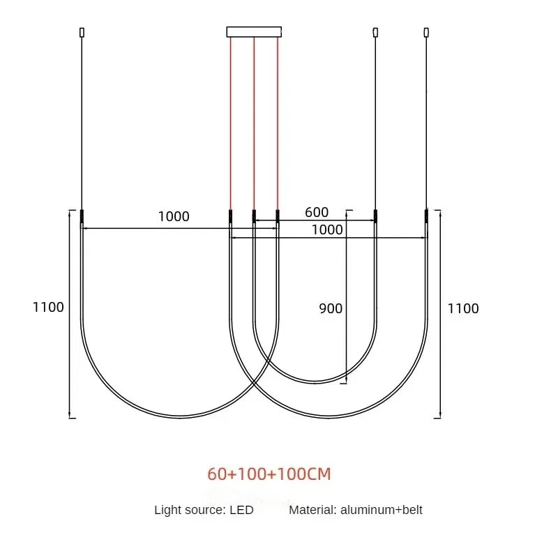 Designer lines ceiling lamp