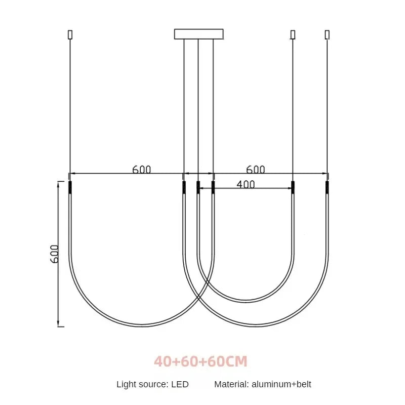 Designer lines ceiling lamp