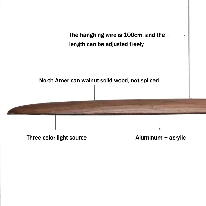 Minimalist wooden pendant light