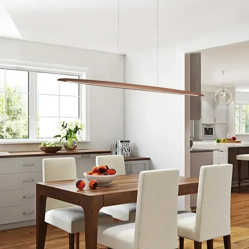 Minimalist wooden pendant light
