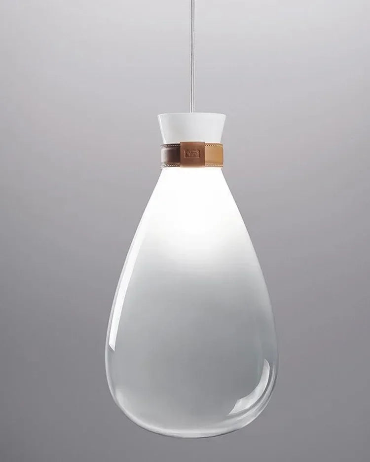 Minimalist glass pendant lamp
