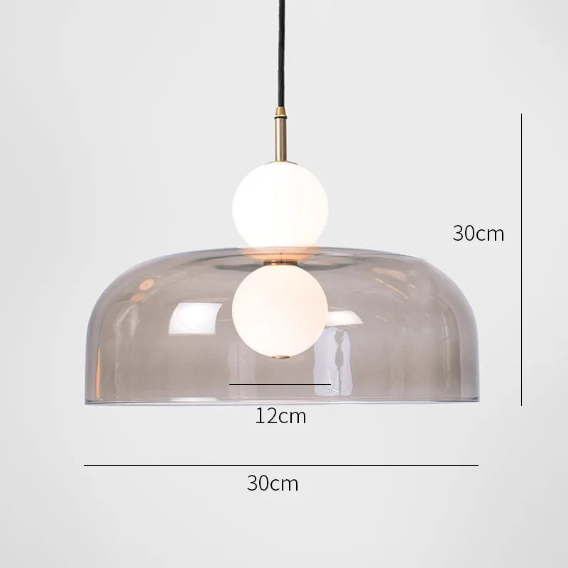 Scandinavian glass pendant lamp