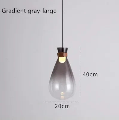 Minimalist glass pendant lamp