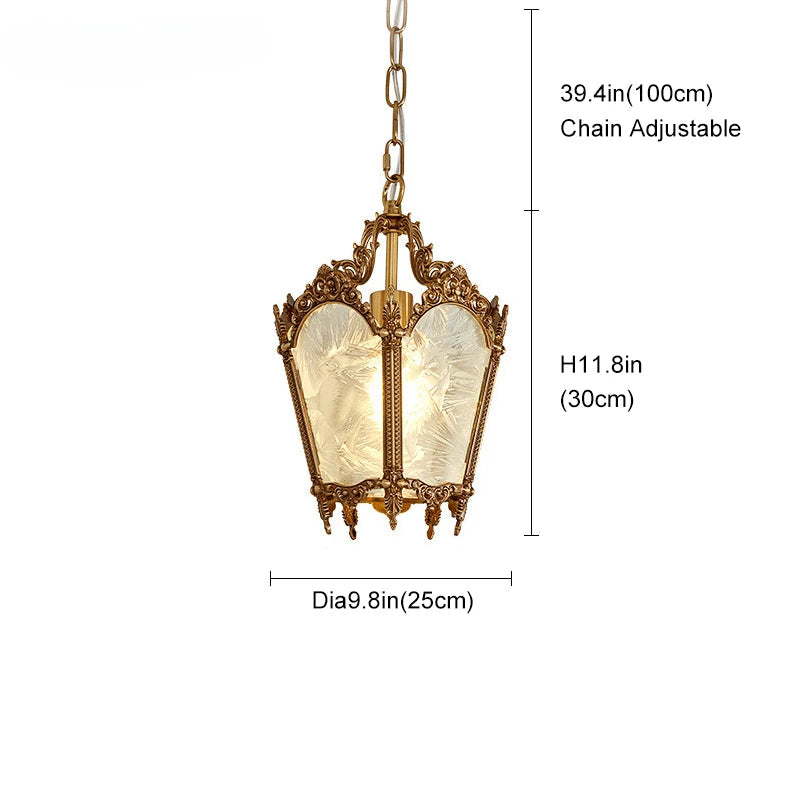 Retro copper pendant light