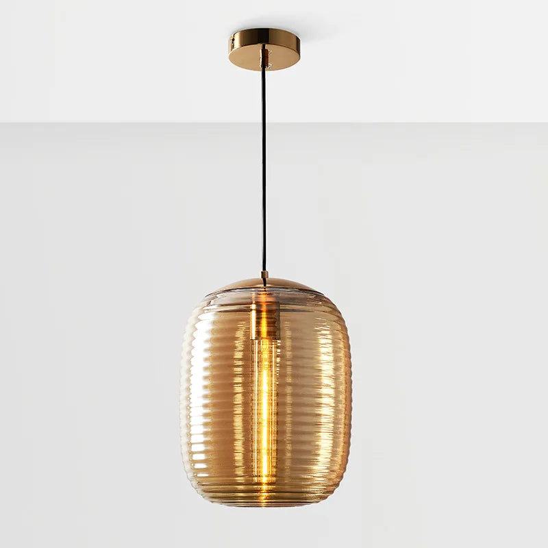 Postmodern glass pendant lamp