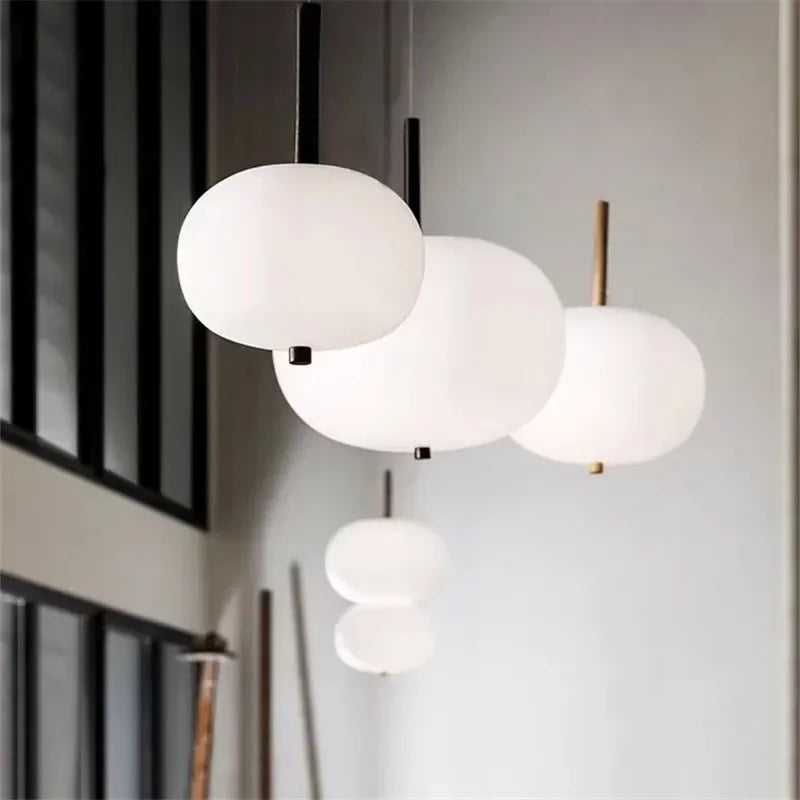 Designer glass pendant lamp
