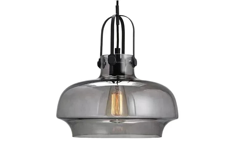 Silver glass pendant light