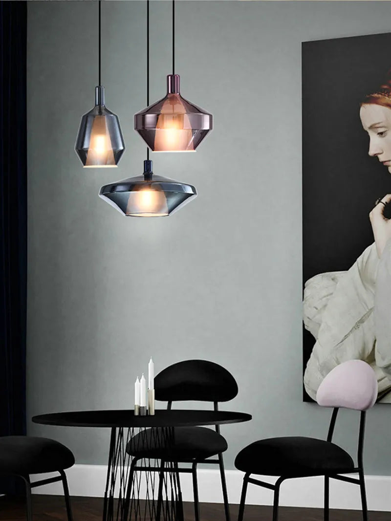 Nordic glass pendant light