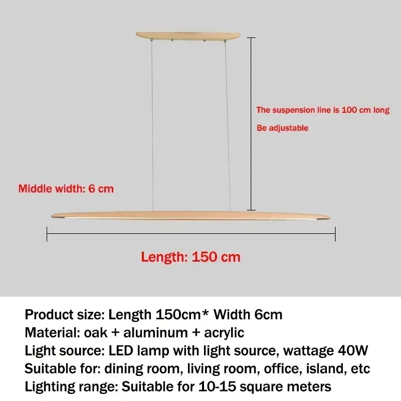 Minimalist wooden pendant light