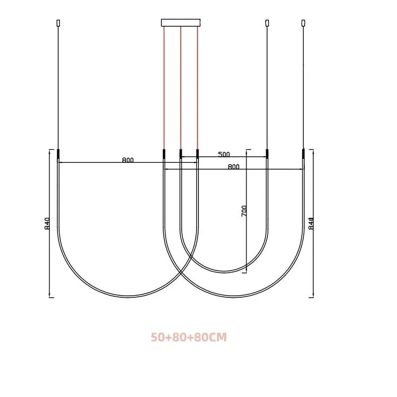 Designer lines ceiling lamp