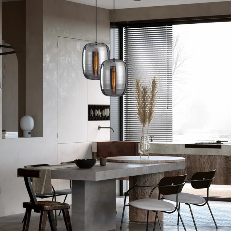 Postmodern glass pendant lamp