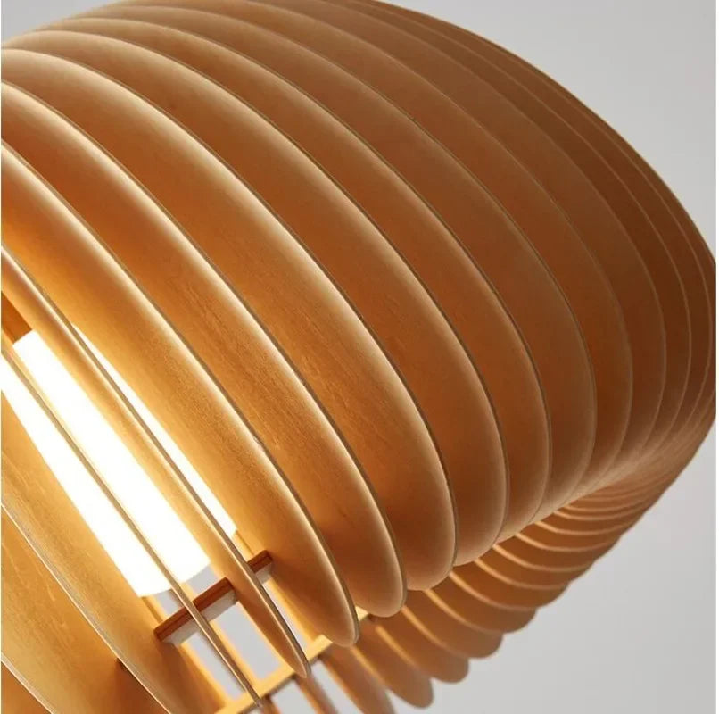 Wooden LED pendant light