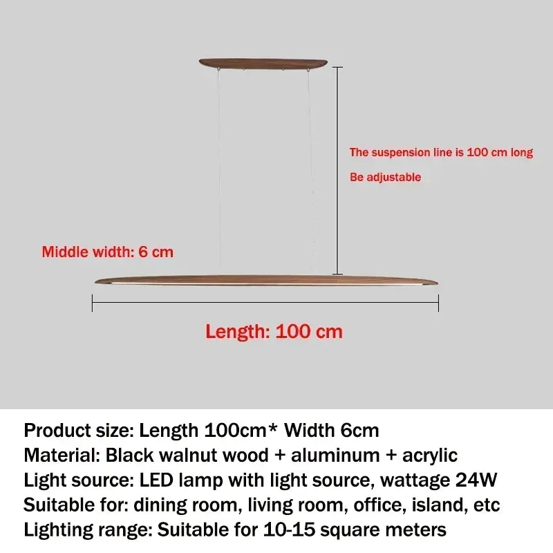 Minimalist wooden pendant light