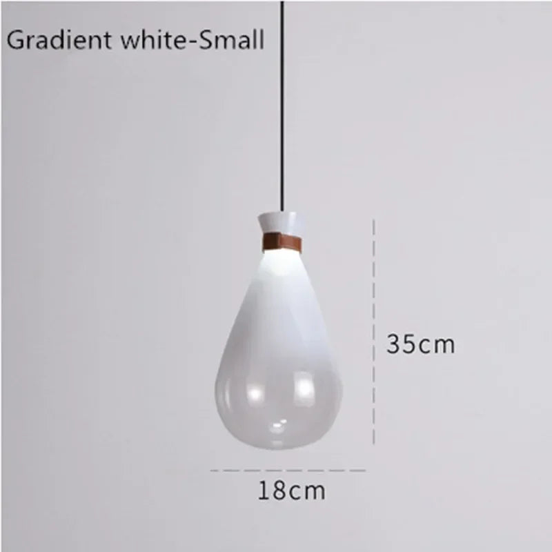 Minimalist glass pendant lamp