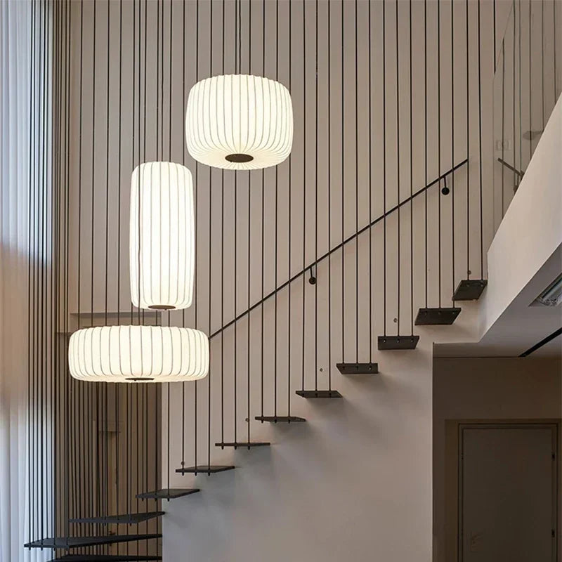 Japanese Silk Pendant Lamp