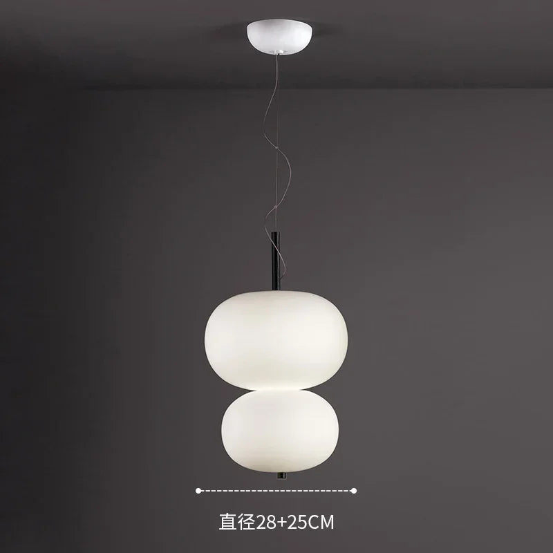 Designer glass pendant lamp