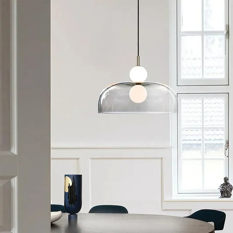 Scandinavian glass pendant lamp