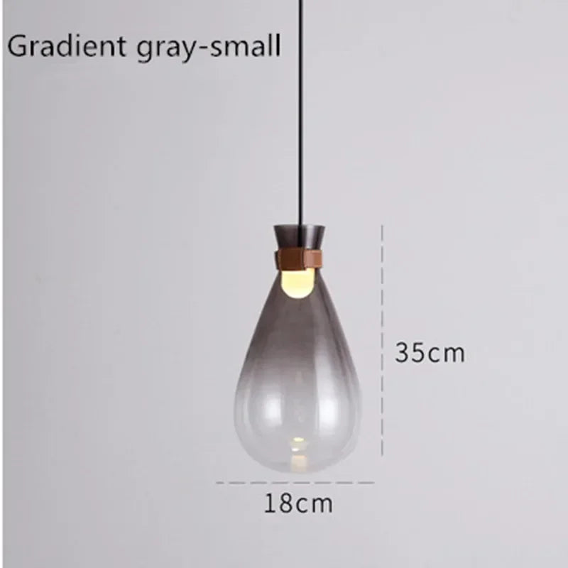 Minimalist glass pendant lamp