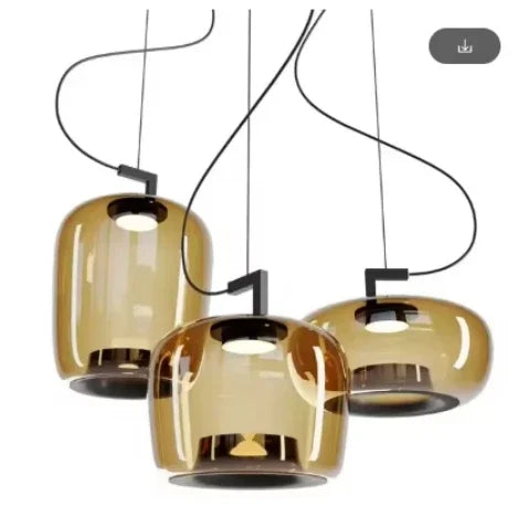 Creative glass hanging lamp