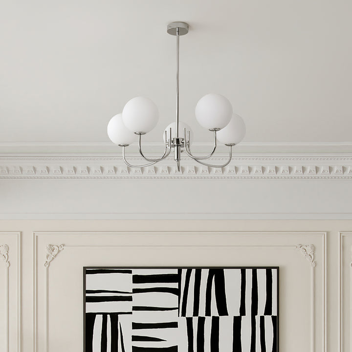 Pink Bubble Glass Chandelier