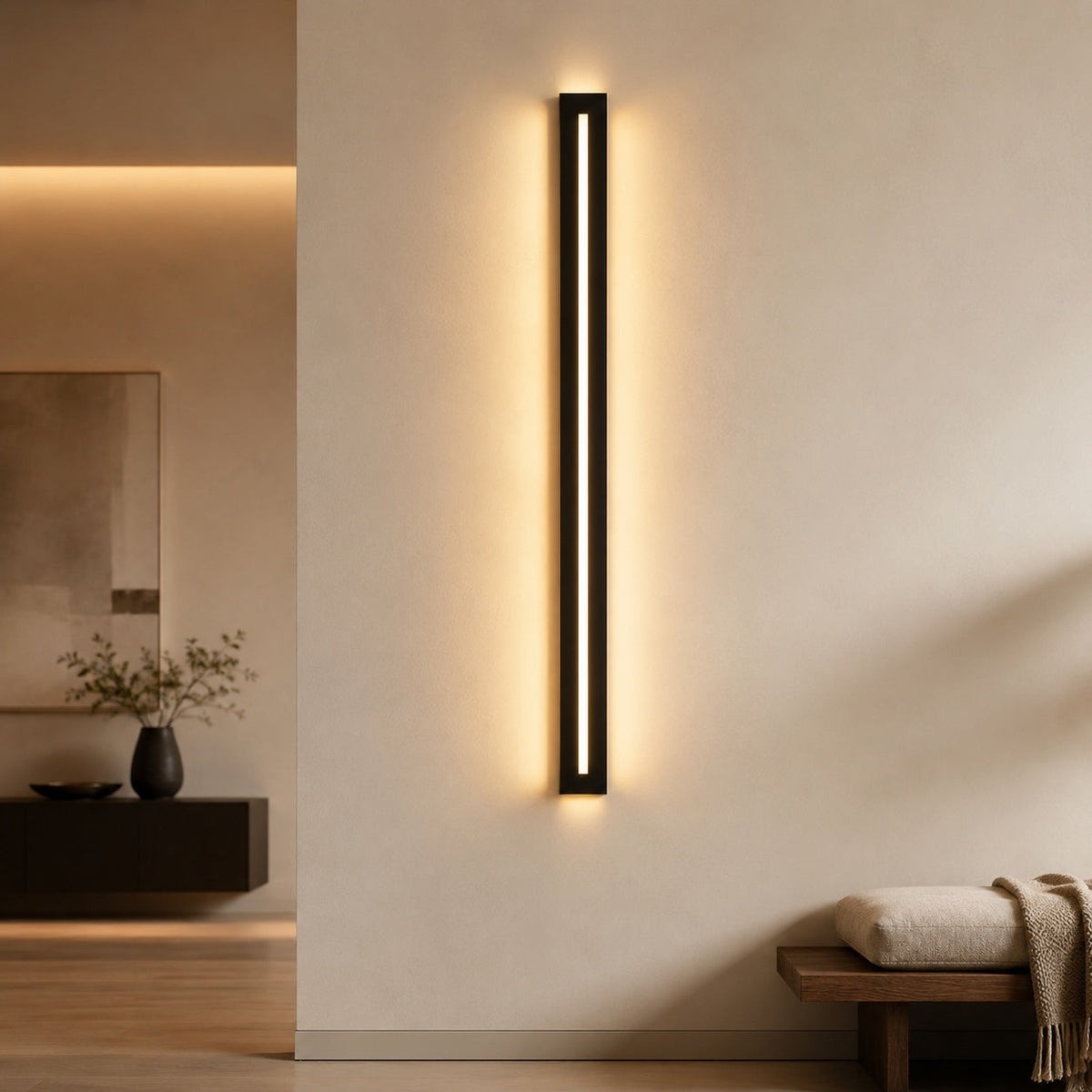 Linear Iron Acrylic Wall Light
