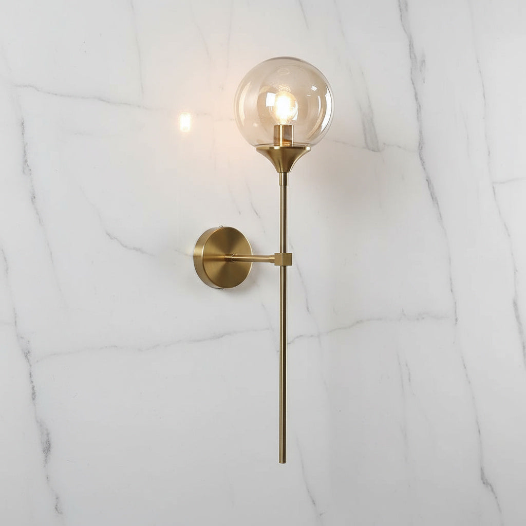 Velmira Mid-Century Glass Globe Wall Light