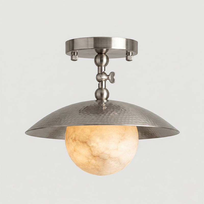 Hammered Dome Flush Ceiling Light