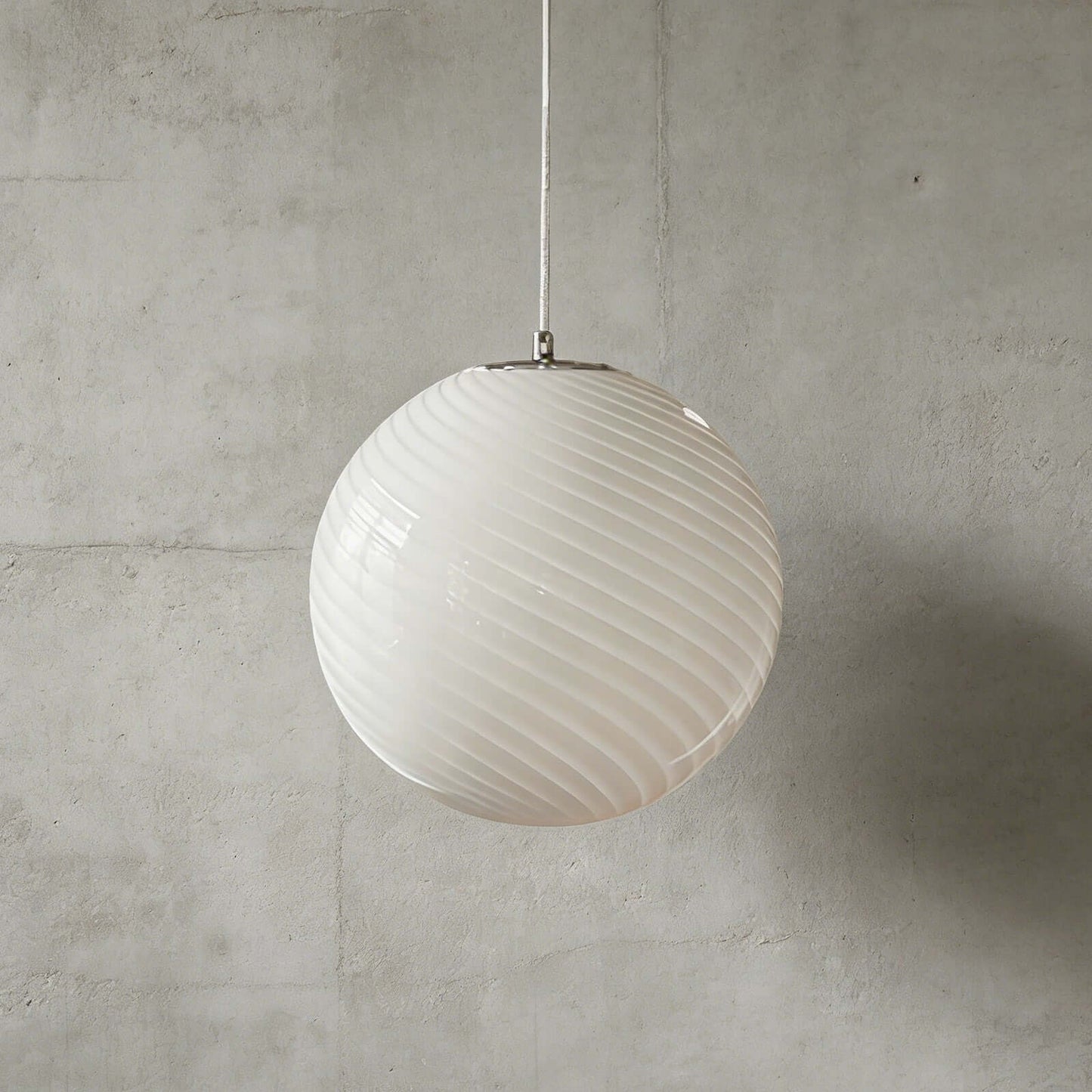 Swirled Glass Globe Pendant Light