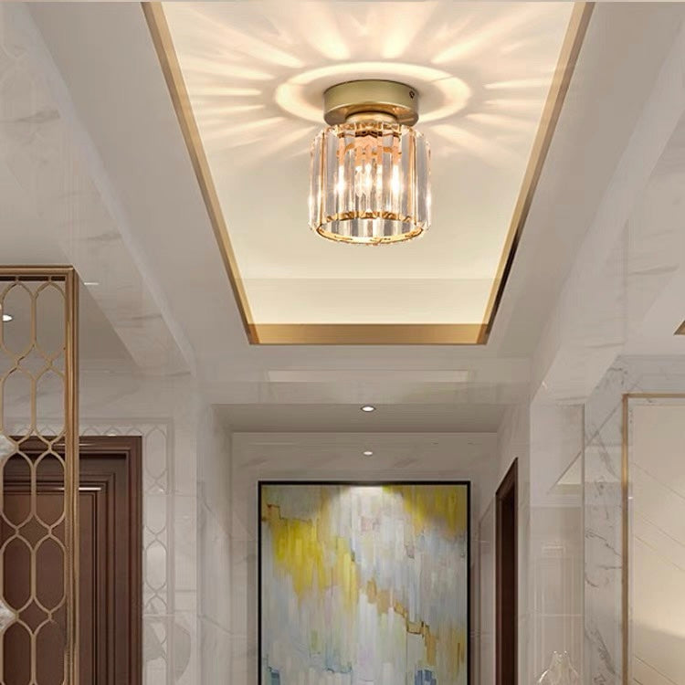 Orvella Minimalist Crystal Flush Ceiling Light