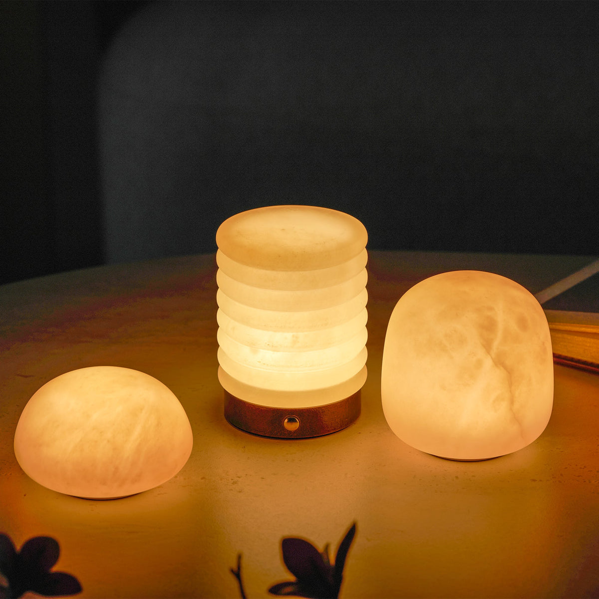 Alabaster Stone Cordless Table Lamp