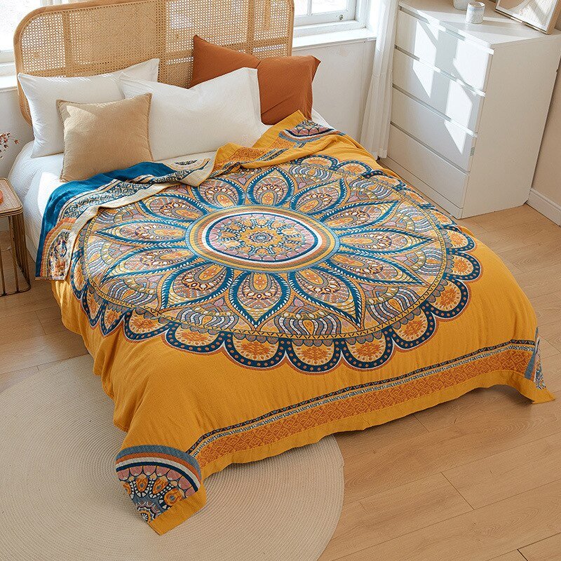 Scandinavian Boho Cotton Throw