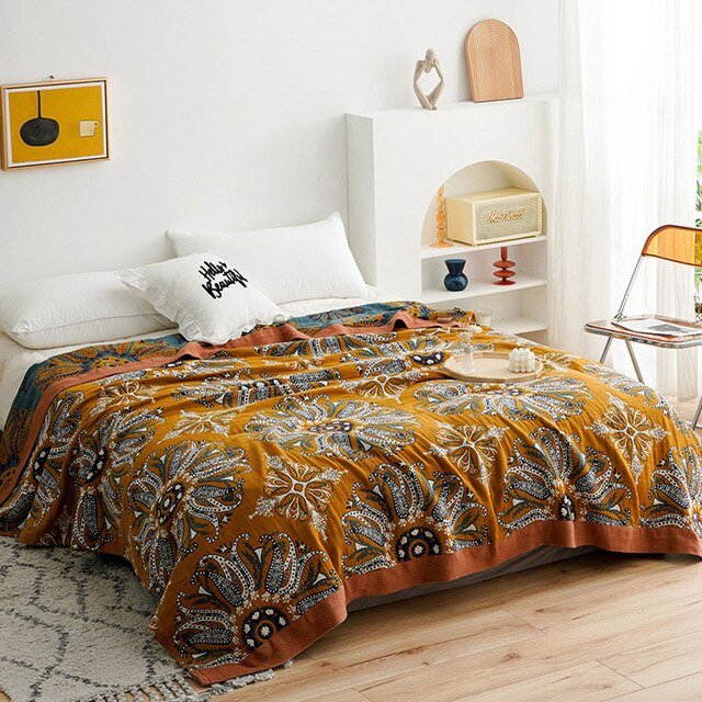Scandinavian Boho Cotton Throw