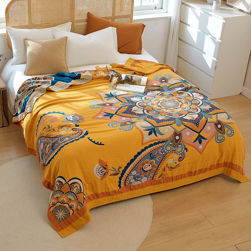 Scandinavian Boho Cotton Throw