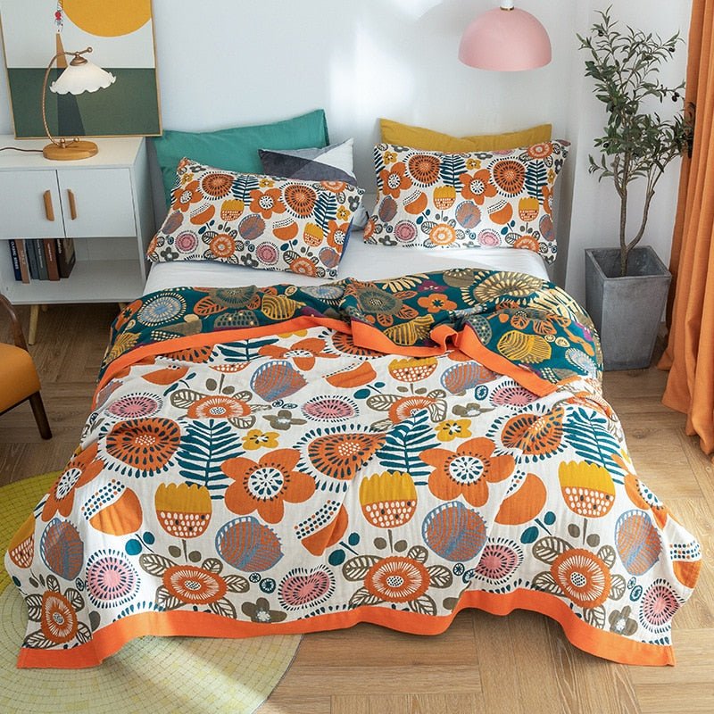 Scandinavian Boho Cotton Throw