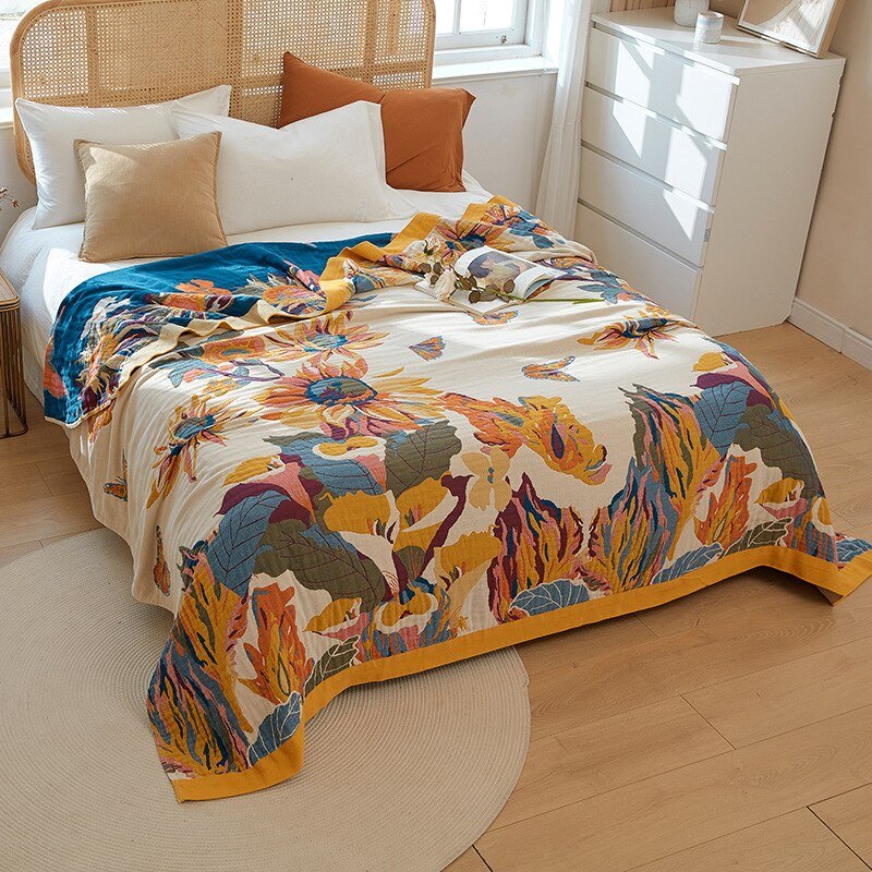 Scandinavian Boho Cotton Throw
