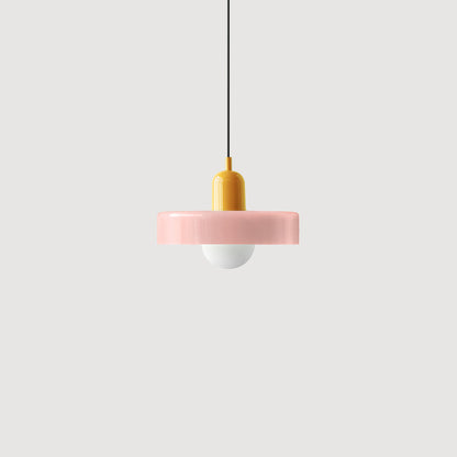 Colorful Bauhaus Glass Pendant