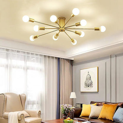 Gold Iron Bedroom Chandelier